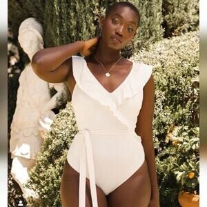 NEW‎ Toluca Isabella Wrap Ivory Swimsuit